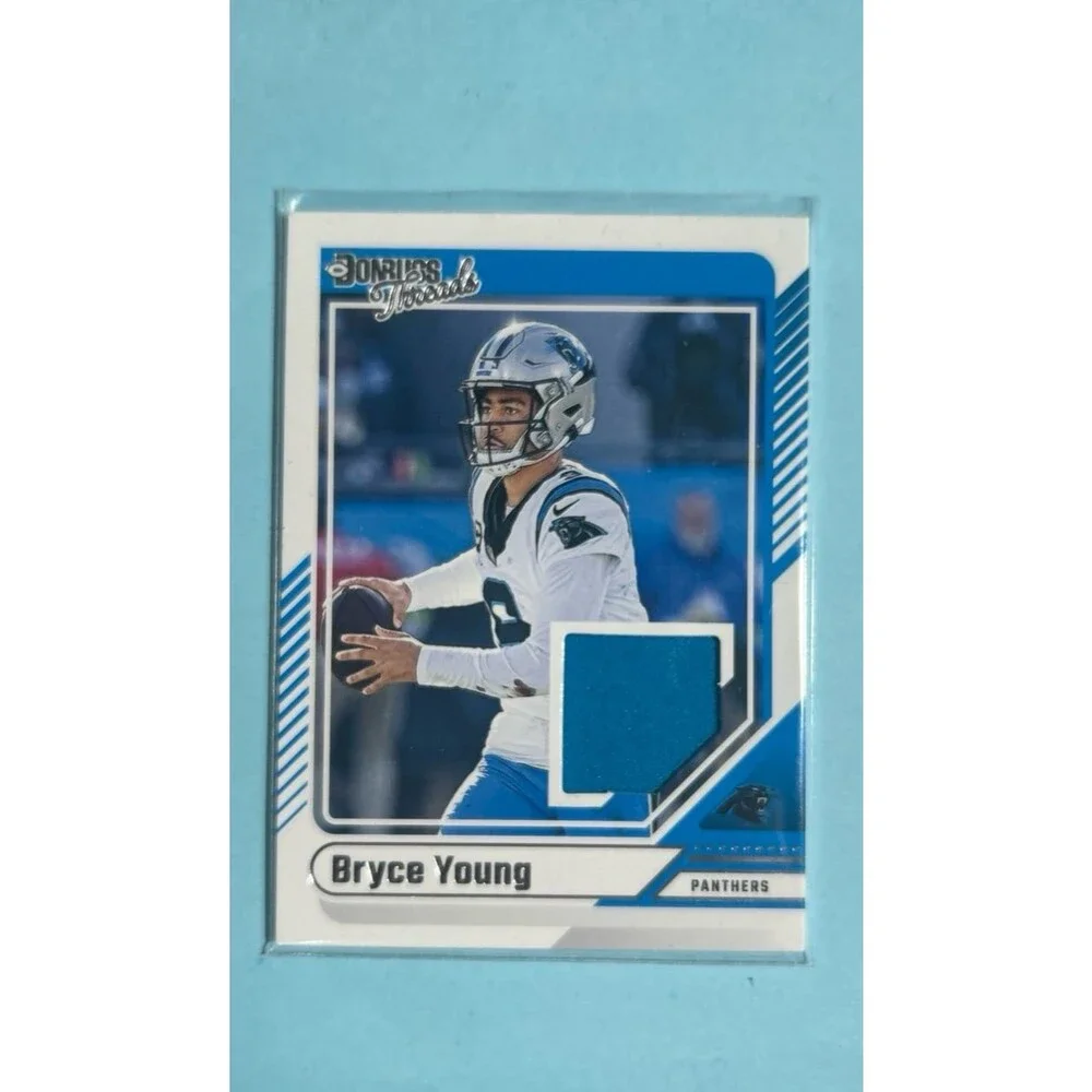 2024 Panini Donruss Threads materials card Panthers. Bryce Young #DTH-BYO